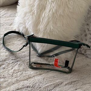 University of Miami Clear Crossbody Bag Large Stadium Approved